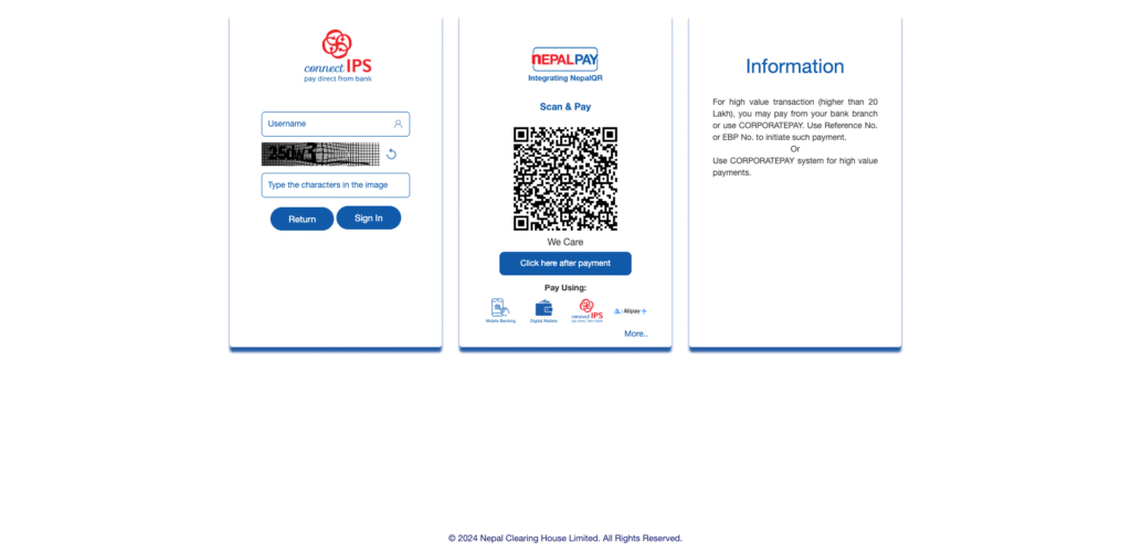 connectIPS payment form